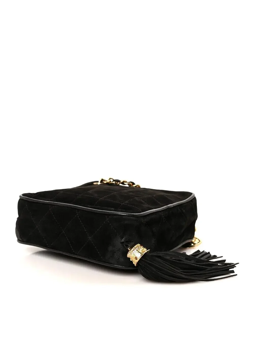 Chanel Suede Chocolate Bar Tassel #290634C85B